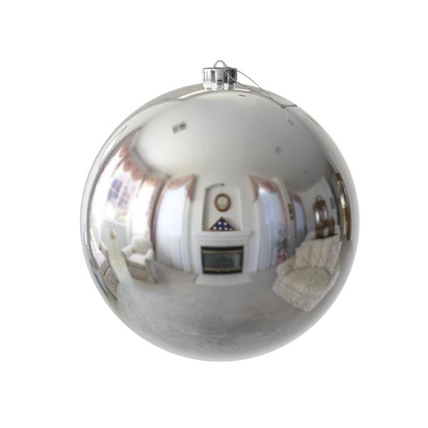 Bola De Navidad Plateada 15Cm