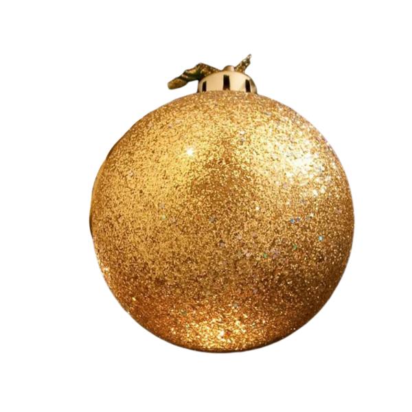 Bola De Navidad Palo Rosa Escarchada 15Cm