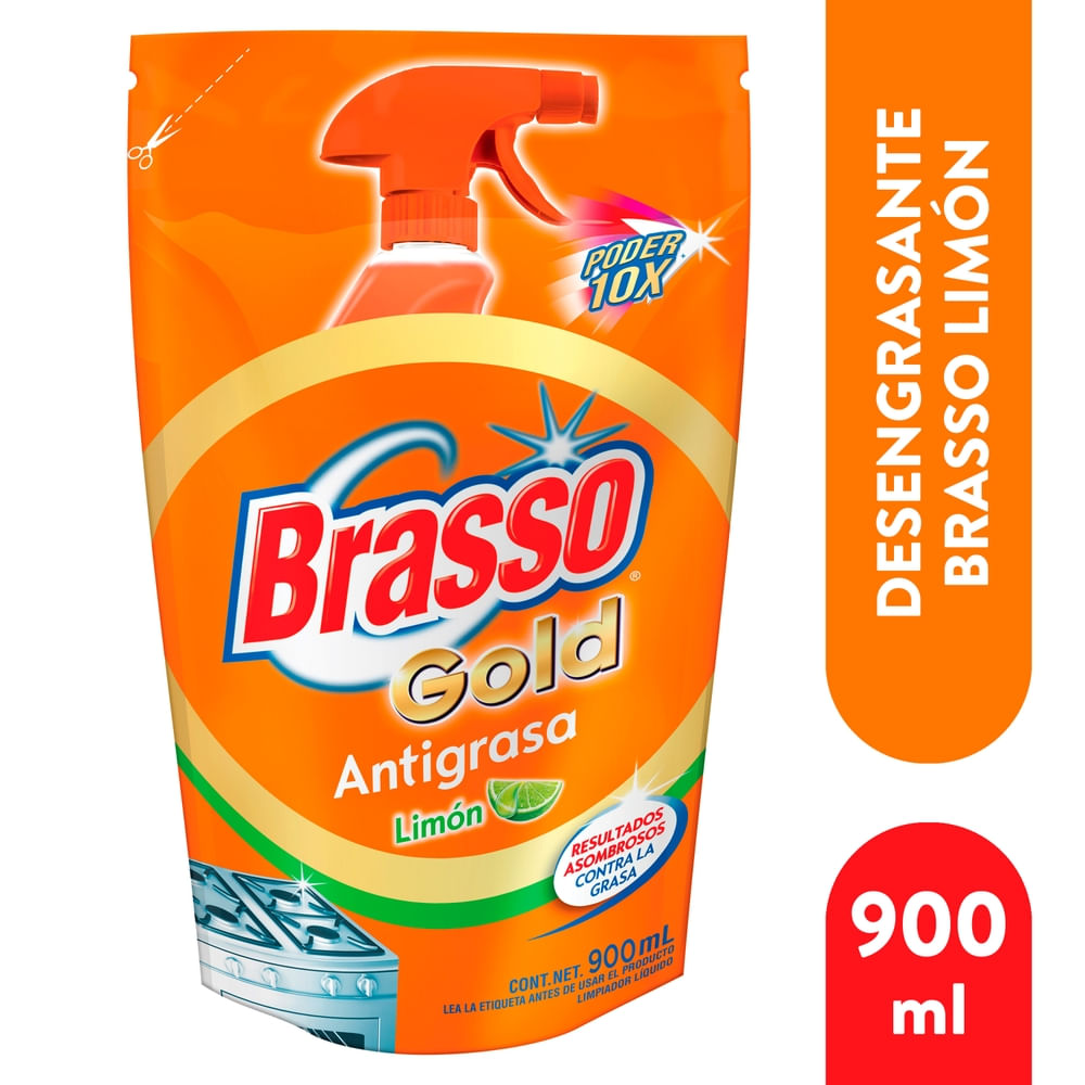 Limpiador Brasso Antigrasa Limón Doypack – 900 Ml