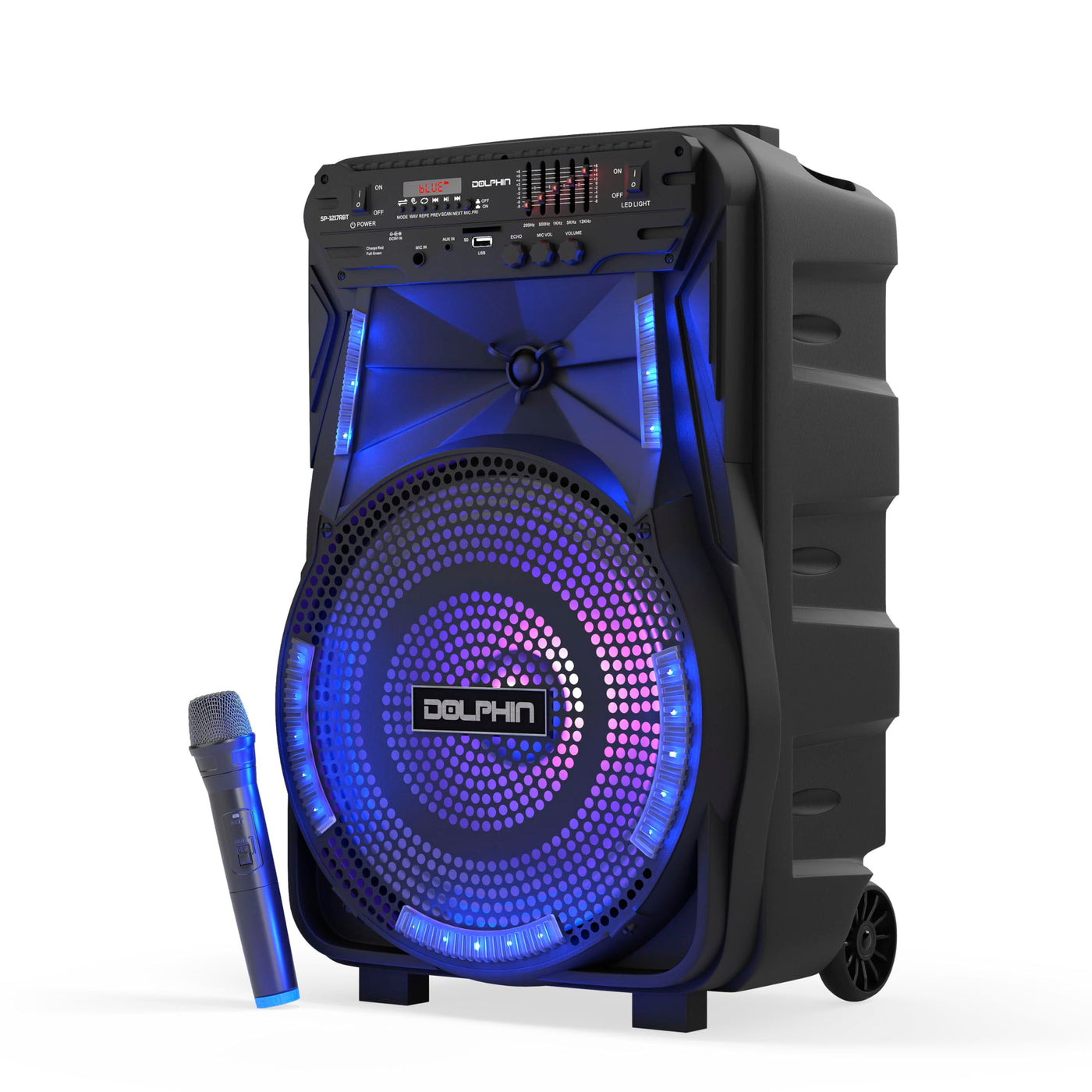 Parlante Bluetooth 12" Tipo Trolley Recargable