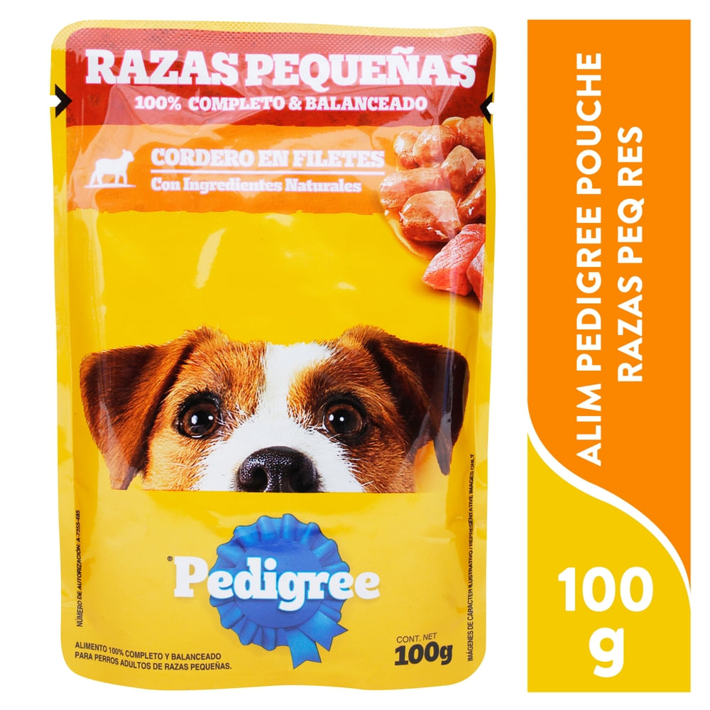 Alimento Pedigree Pouch Razas Pequeñas Cordero – 100 G