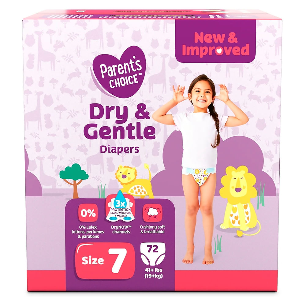 Pañales Parents Choice Talla 7 - 72 Unidades
