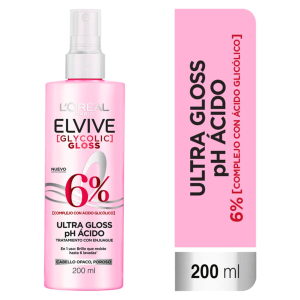 Tratamiento Acidifier L'oréal Paris Elvive Glycolic Gloss - 200 Ml