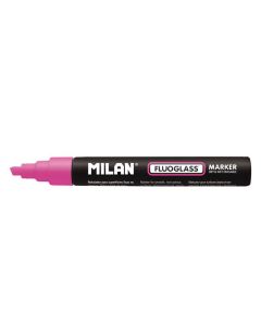Marcador Milán Fluoglass Punta Biselada 2-4 Mm Rosado