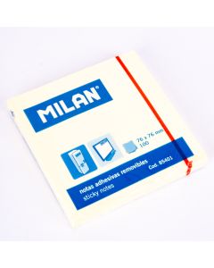 Nota Adhesiva Milan 76x76mm Amarillo Pastel 90 Hojas
