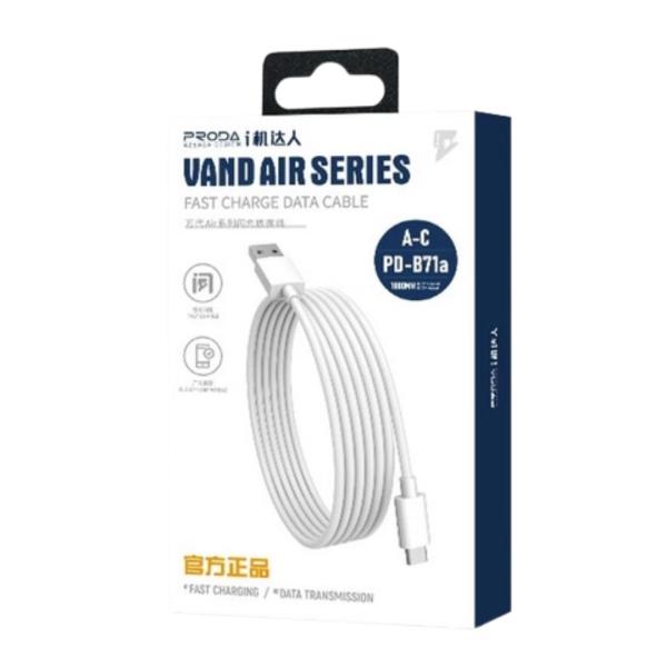 Cable Usb Micro Modelo Pd-B71 2M Proda Blanco