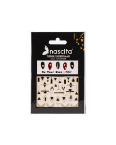 Sticker Decorativo Para Uña Figuras Dorado