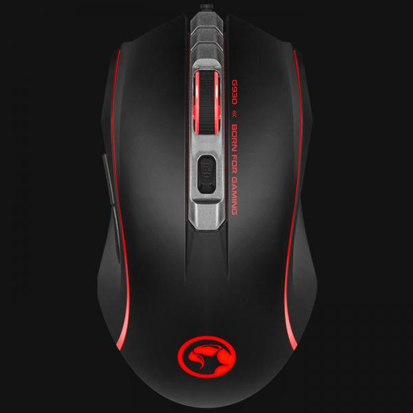 MOUSE LINEA SCORPION G930 MARVO NEGRO/ ROJO
