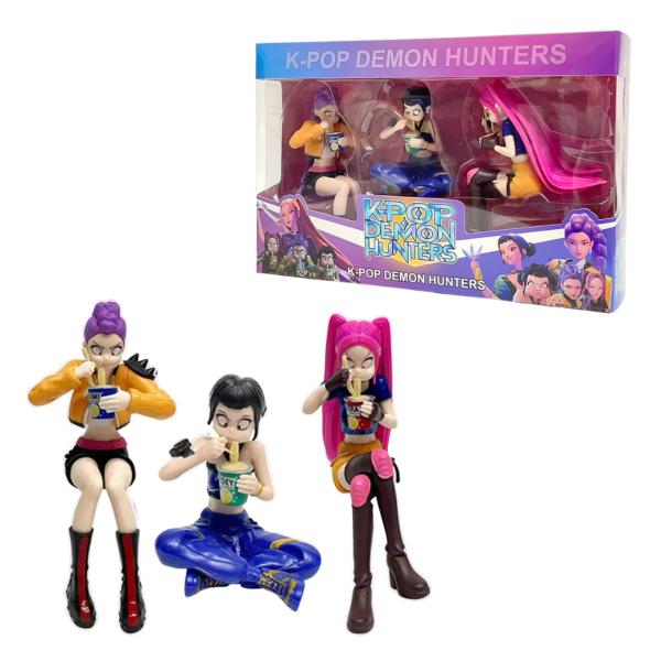 Set De 3 Figuras Kpop Demon Hunters