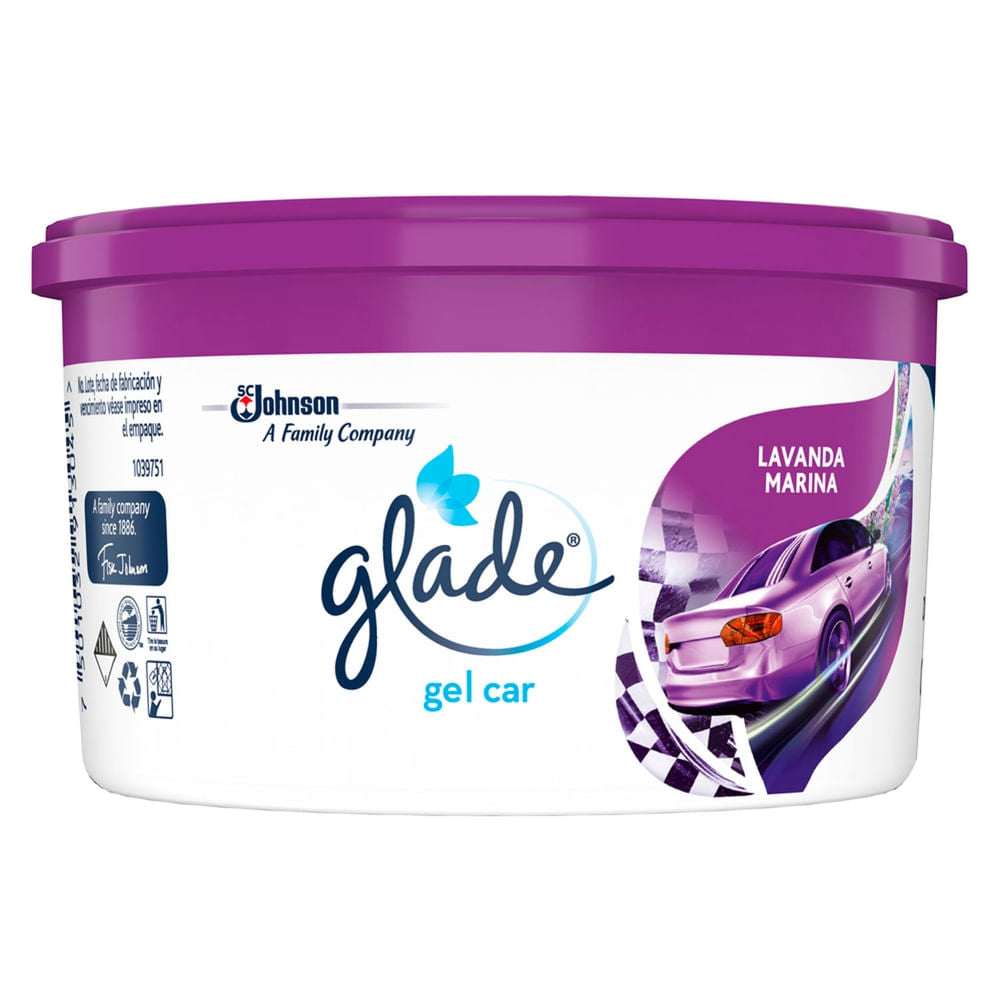 Aromatizante Para Carro Glade En Gel Lavanda Marina - 70 G