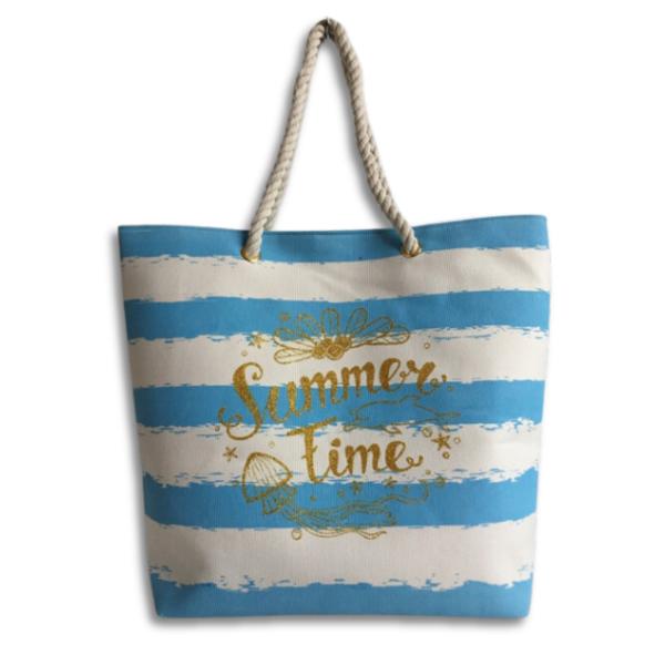 Bolso Playero Summer Time Celeste Hf20525-3
