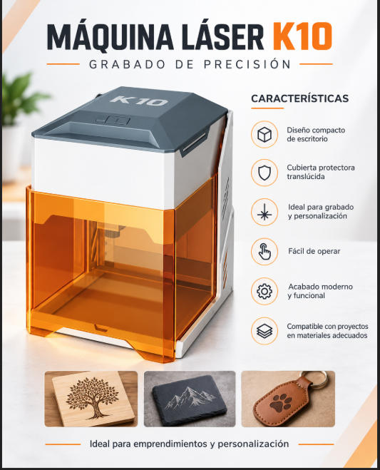 MÁQUINA LÁSER DE GRABADO Y CORTE K10