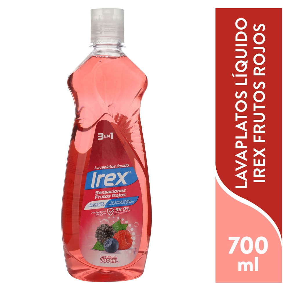 Lavaplatos Líquido Irex Frutos Rojos – 700 Ml