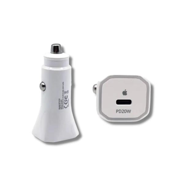 Cubo Cargador De Carro Tipo C 20W Blanco