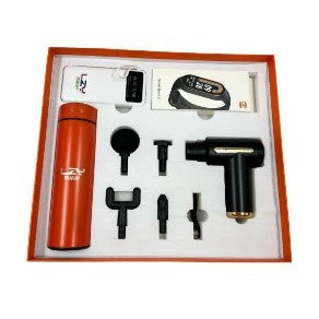 Kit Masajeador Con Botella Power Bank Y Banda Inteligente Negro