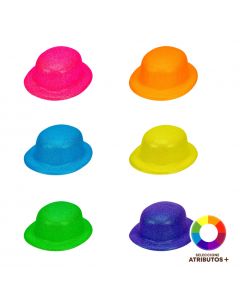 Sombrero Plástico Escarchado Fiesta