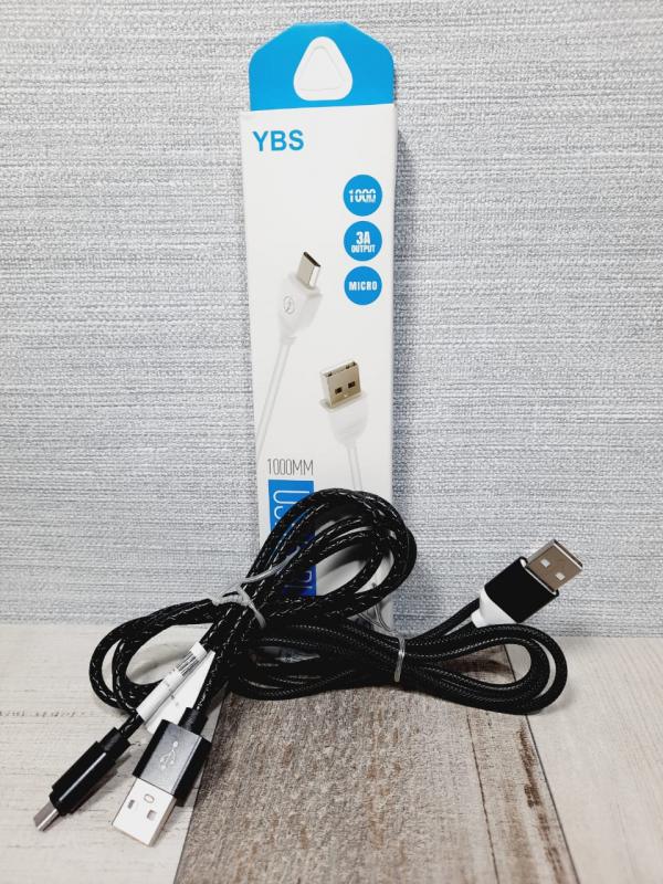Cables Usb Lightning Iphone Ybs Y1 + Micro V8 + Type C - Con Lineas De Relieve