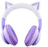 Audifono Bluetooth Pm-12 Orejas De Gato Lila