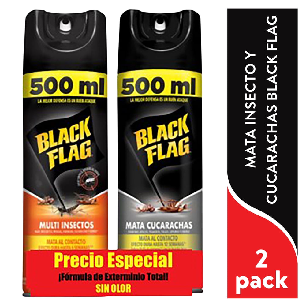 Insecticida Black Flag Multi Insectos Y Cucarachas 2 Pack – 1000 Ml