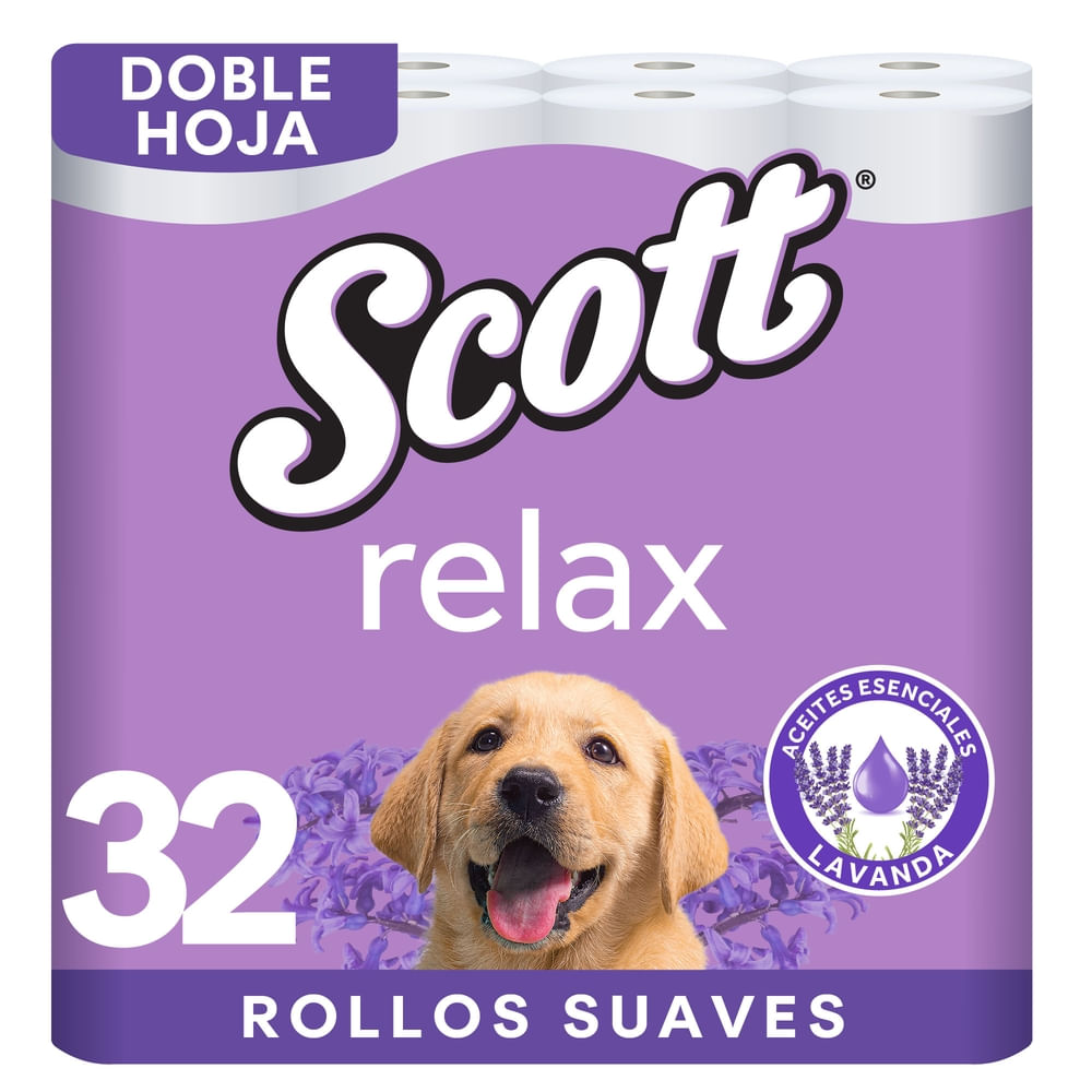 Papel Higiénico Scott Relax Lavanda Edición Limitada - 32 Rollos