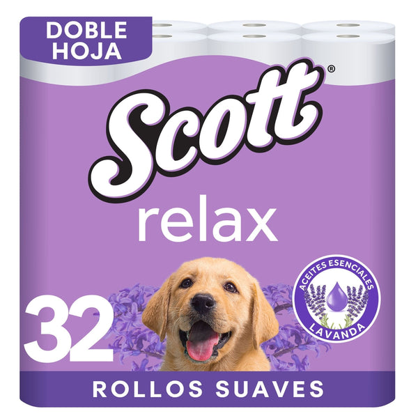 Papel Higiénico Scott Relax Lavanda Edición Limitada - 32 Rollos