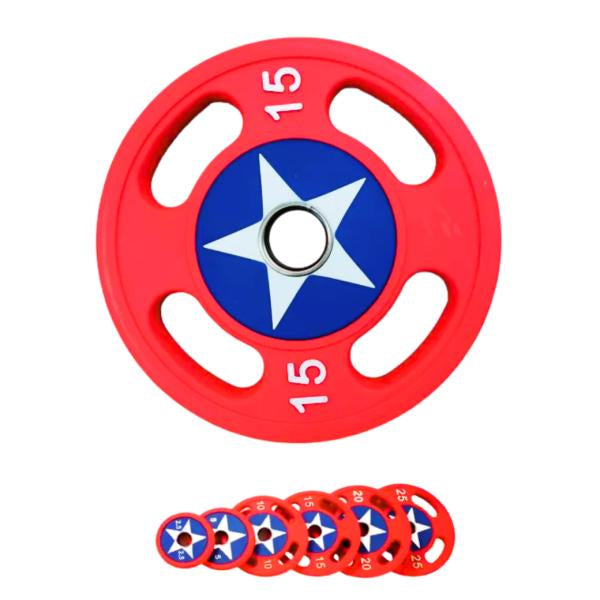 DISCO DE PESO CAPITÁN AMÉRICA PARA LEVANTAMIENTO 10kg