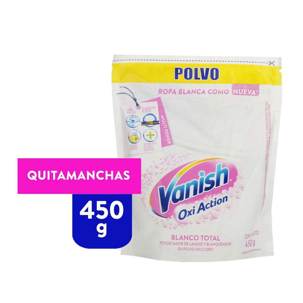 Quitamanchas Vanish En Polvo Para Ropa Blanca -450 G