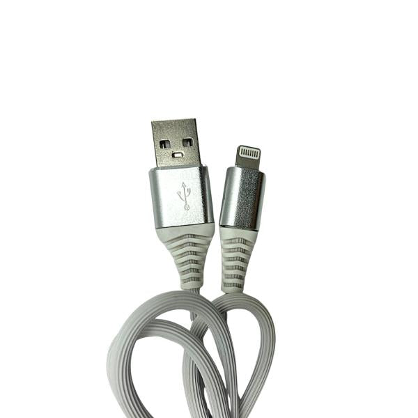 Cables Usb Iphone Lightning De Alto Brillo Color Blanco