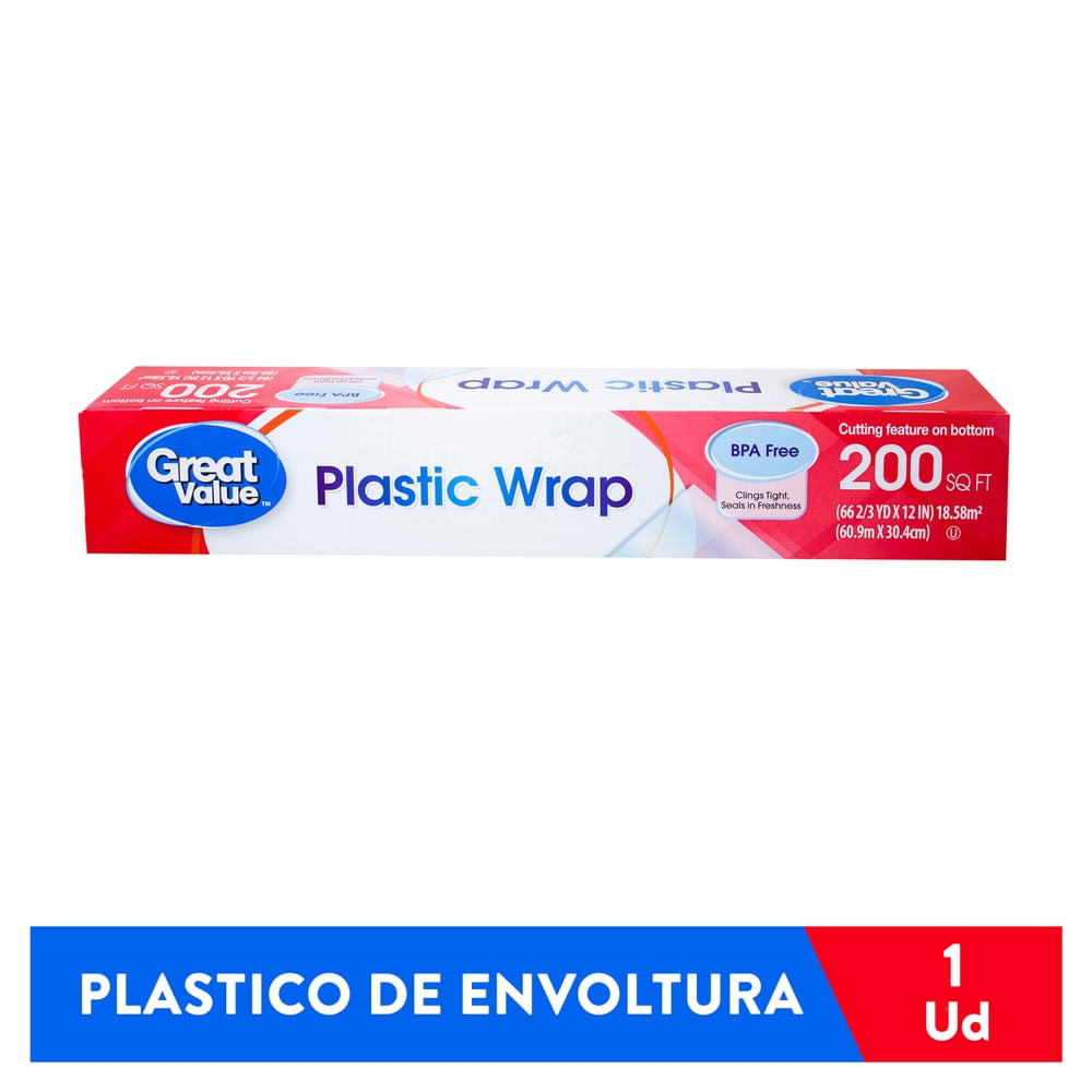 Rollo Great Value Plástico Para Alimentos 200 Sq-ft - 1 Und
