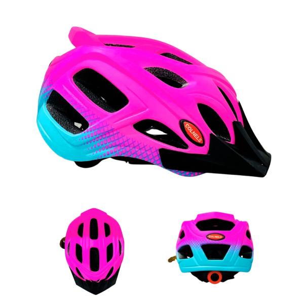 Casco Para Bicicleta Rosado / Verde