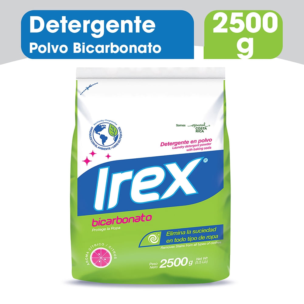 Detergente En Polvo Irex Bicarbonato - 2500 G