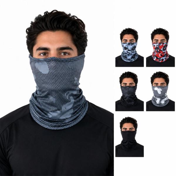 Bandana Para Moto Camuflado Gris
