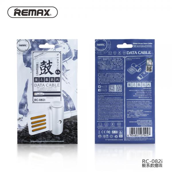 Cable Usb Lightning RC-082I Waist Drum Remax Blanco