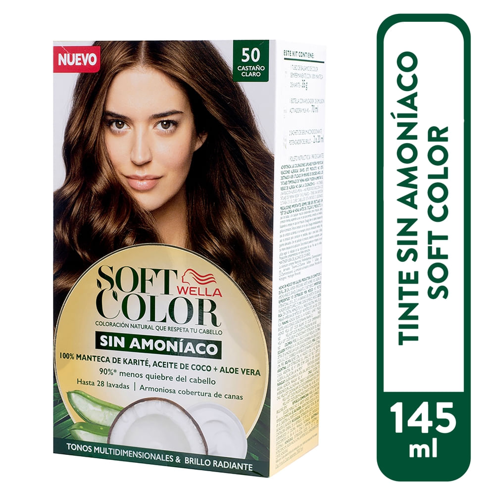 Tinte Para Cabello Soft Color Sin Amoniaco Tono No.50 Castaño Claro