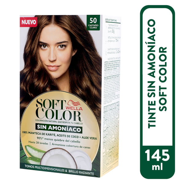 Tinte Para Cabello Soft Color Sin Amoniaco Tono No.50 Castaño Claro