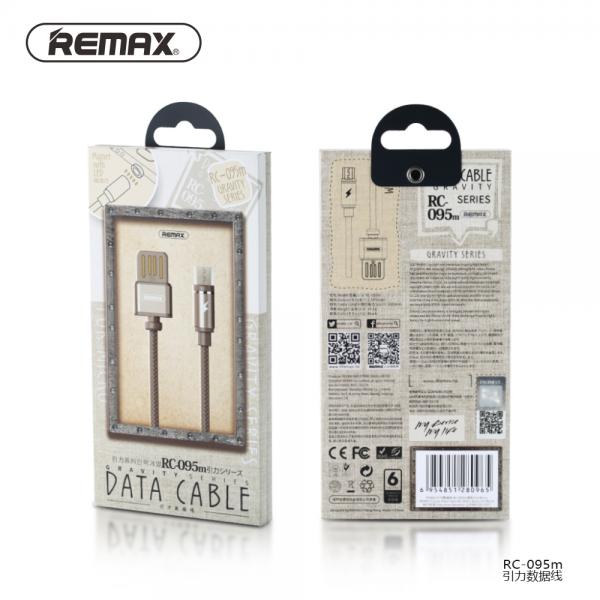 Cable Usb Micro B RC-095M Gravity Series Remax Negro