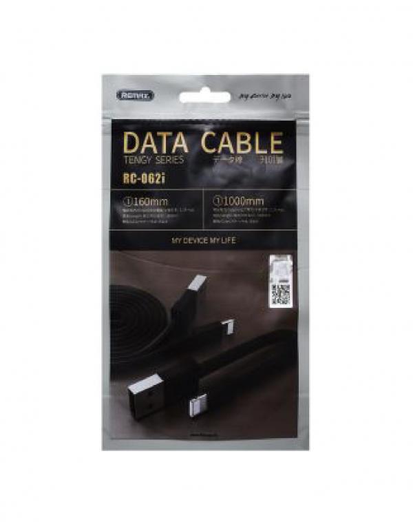 Cable Usb Lightning RC-062I Tengy Series Remax Negro