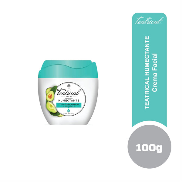 Crema Facial Teatrical Humectante Células Madre Y Aguacate- 100 G
