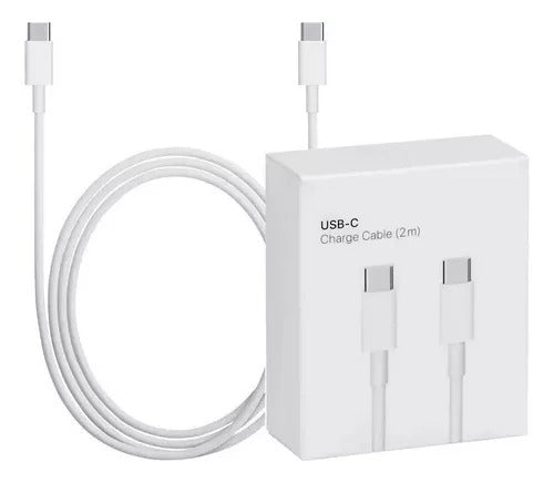 Cable  Tipo C A Tipo C  2M Iphone 15 R.E "M" Blanco