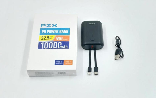 Bateria Emergencia Modelo V51 10000Mah Pzx Negro