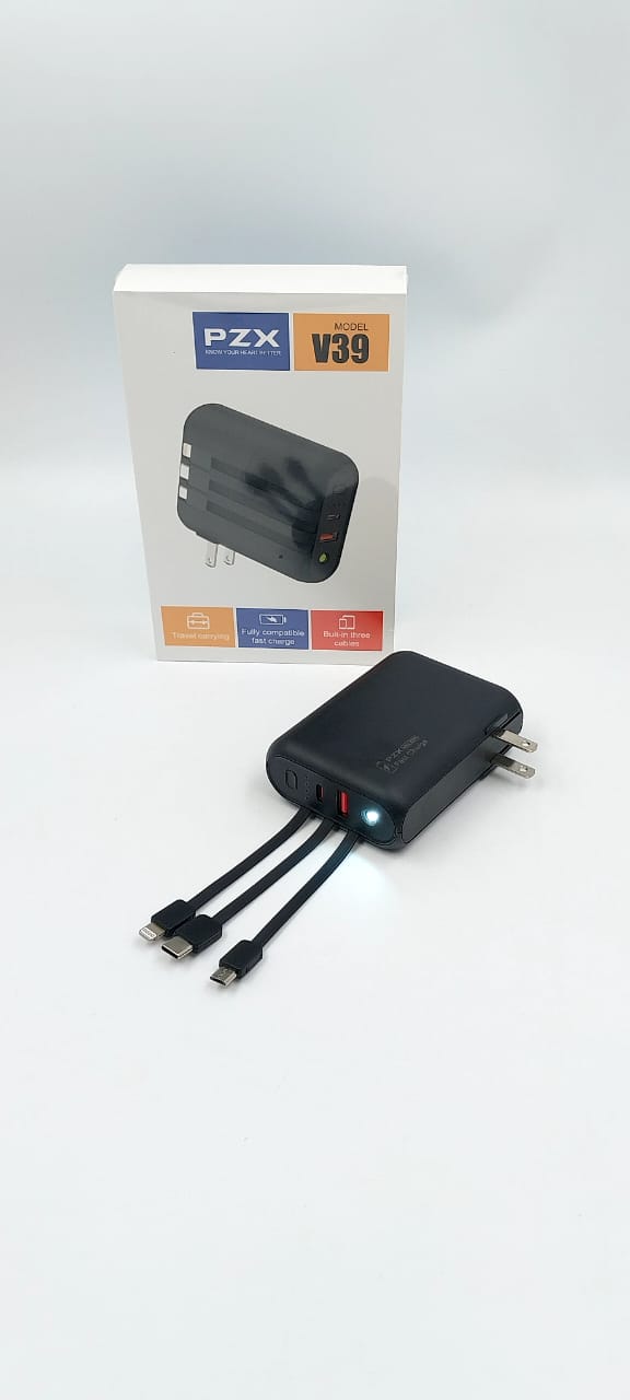 Bateria Emergencia Modelo V39 10000Mah Pzx Negro