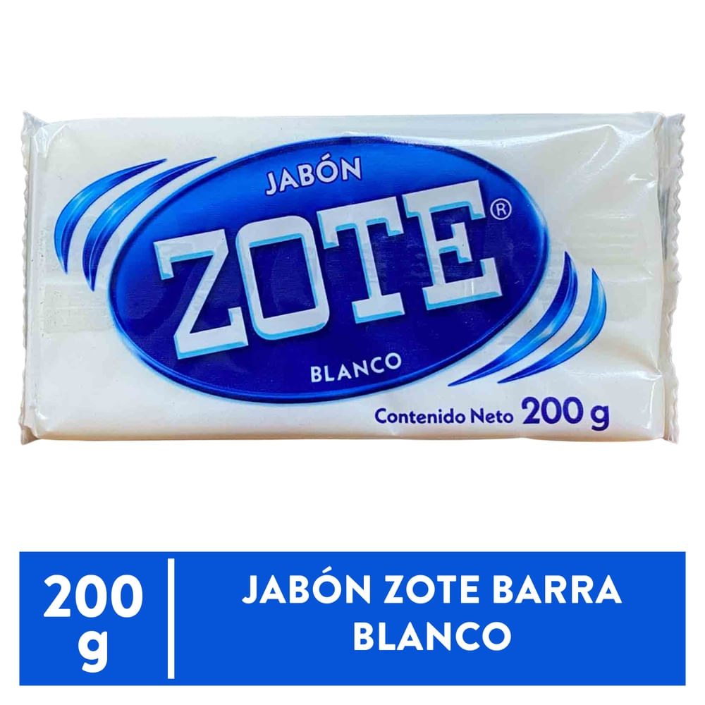 Jabón En Barra Zote Blanco -200 G