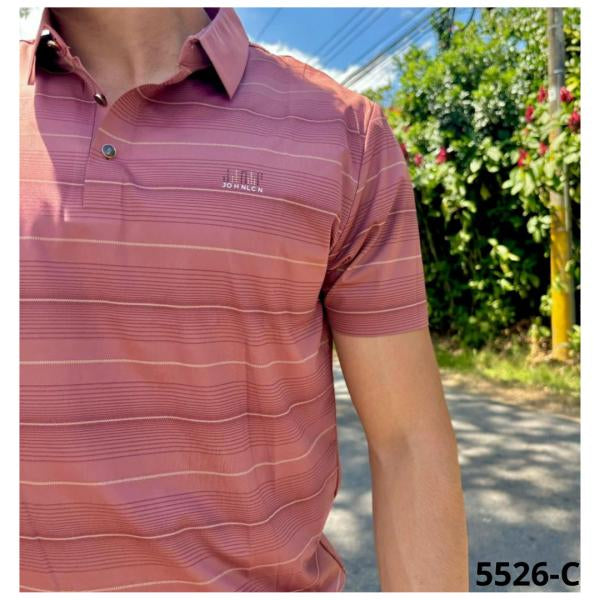 Camisa Cuello Polo Palo Rosa Tela Fria Xs