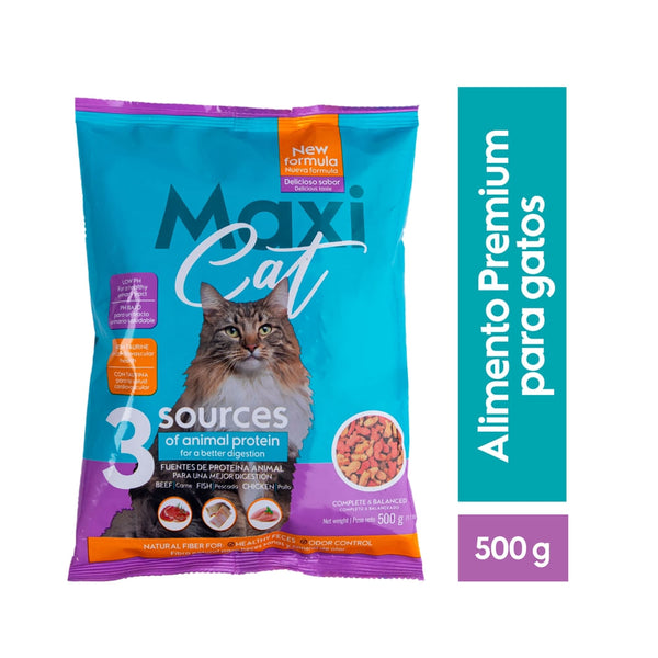 Alimento Maxi Cat, Para Gatos -500g