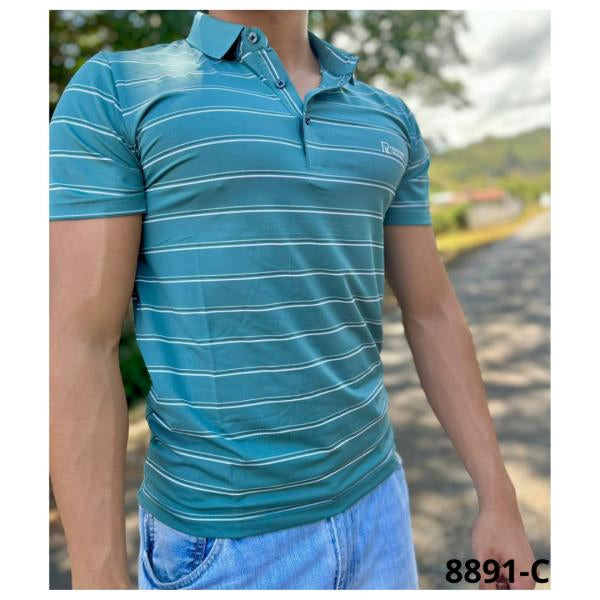 Camisa Cuello Polo Verde Tela Fria Xs