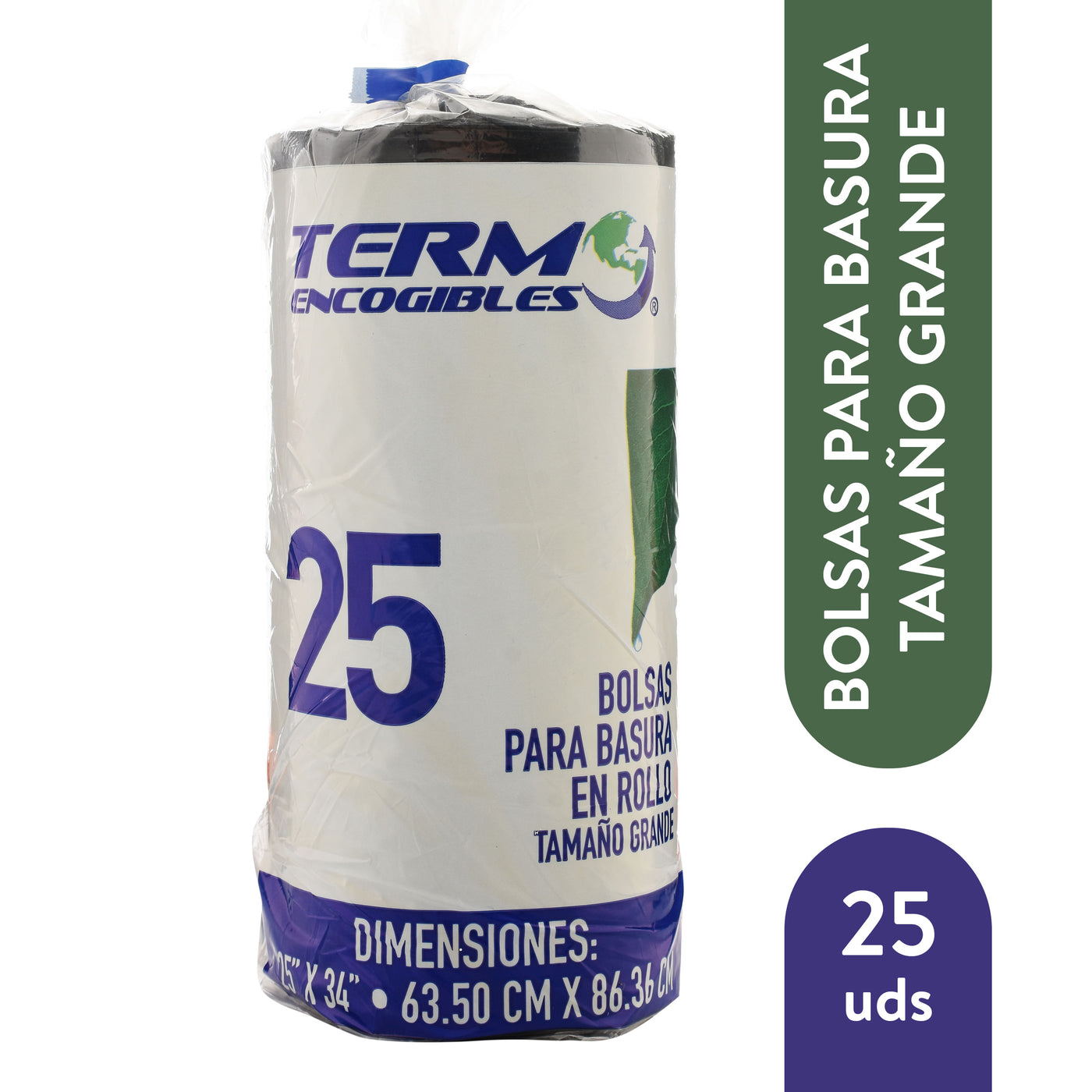 Bolsa Basura Termoencogibles-rollo Grande (25x34) Negra -25u