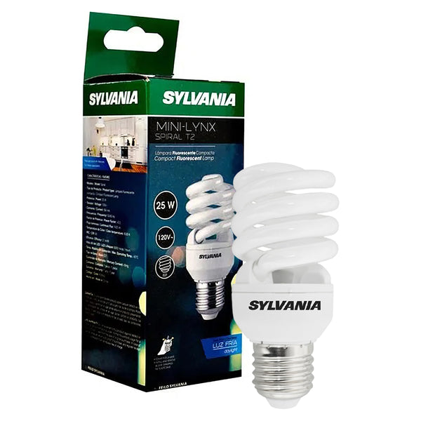Bombillo Ahorrador Sylvania, 25W Luz Blanca Rosca E27 -und