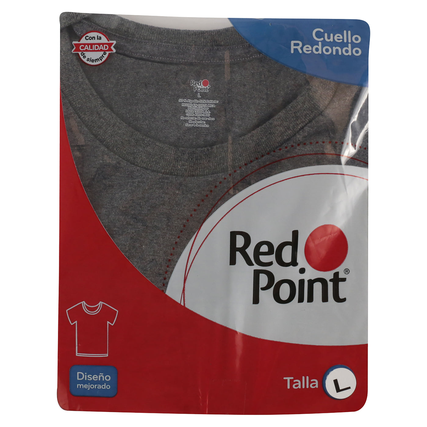 Camiseta Caballero 0400 L Gris Heather