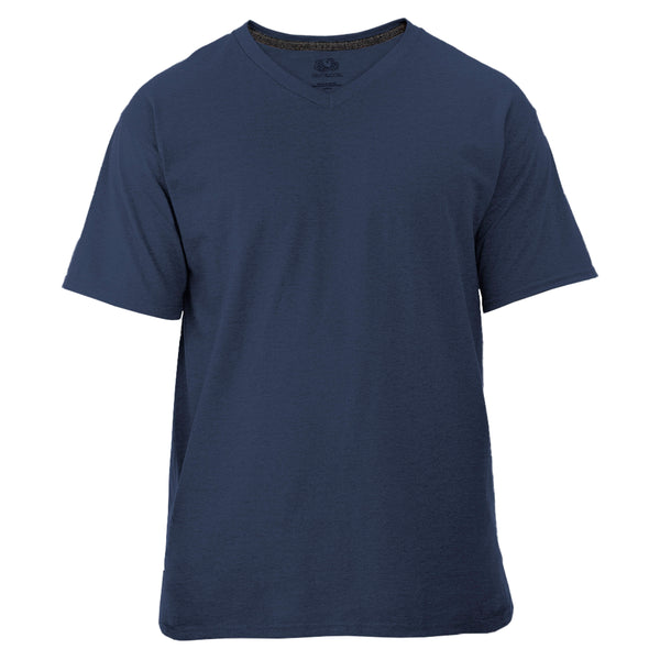 Camiseta Fruit Of The Loom Cuello V, Color Azul -talla L