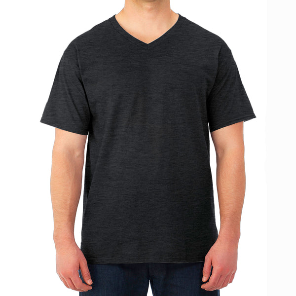 Camiseta Fruit Of The Loom Cuello V, Color Gris -talla M